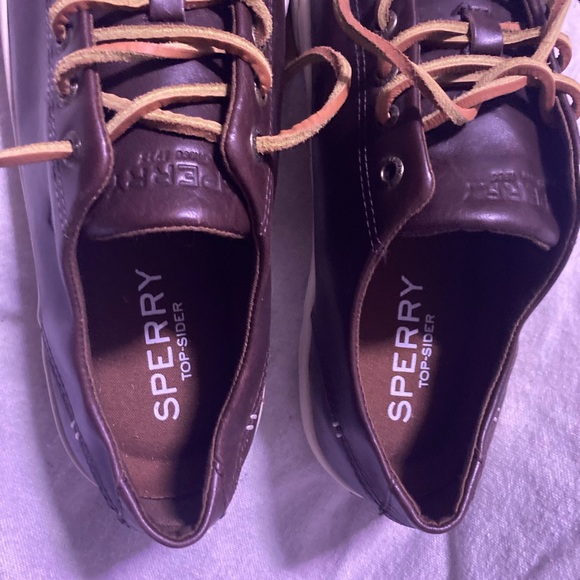 Sperry Top-sider Sts19818 Brown Strip Plushwave Ltt Leather Lace Up Men’s 10.5 - Picture 5 of 10